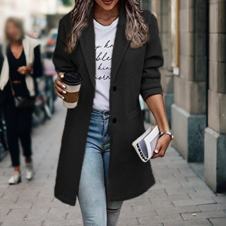 Anouk | Elegante Cappotto Lungo Blazer Da Donna | Caldo