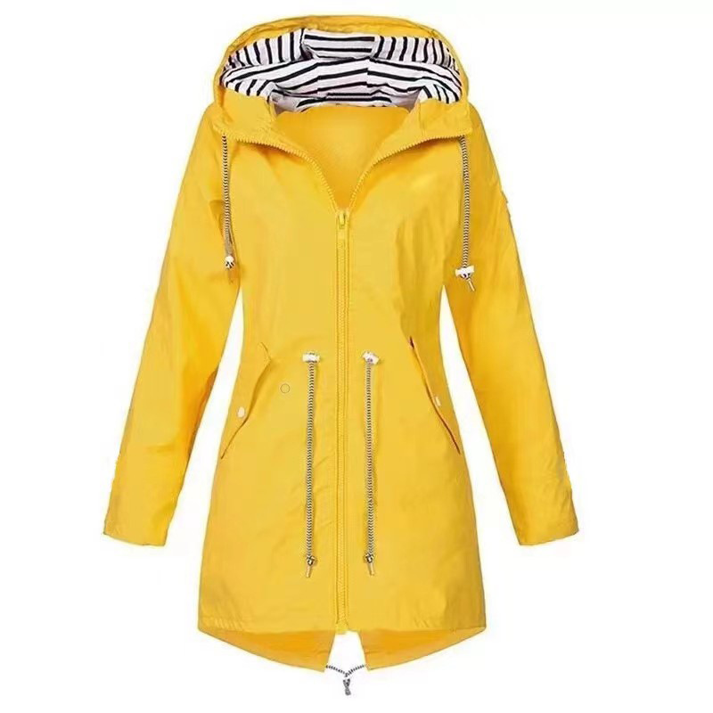 Chaqueta impermeable para mujer con capucha | Manga larga