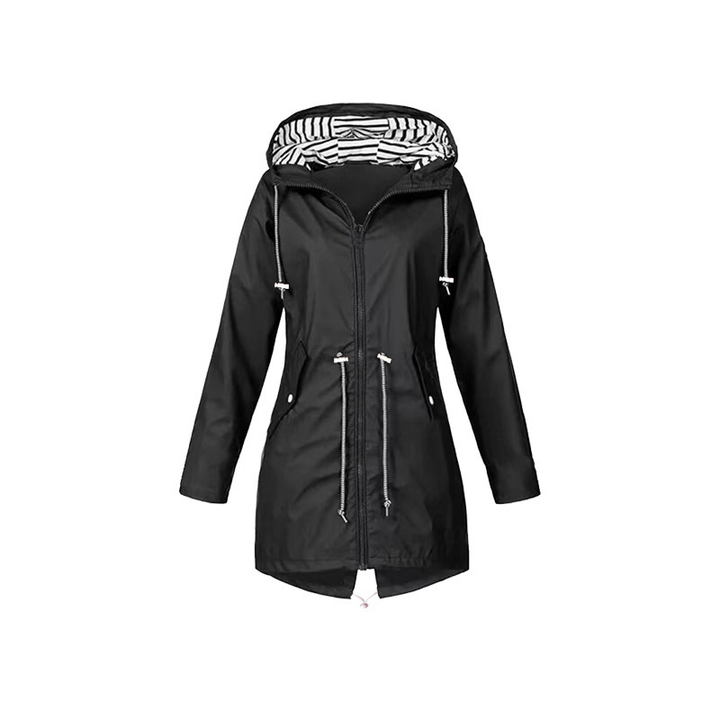 Chaqueta impermeable para mujer con capucha | Manga larga