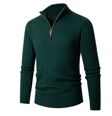 Maglione Casual Da Uomo Con Mezza Zip | Lavorato A Maglia