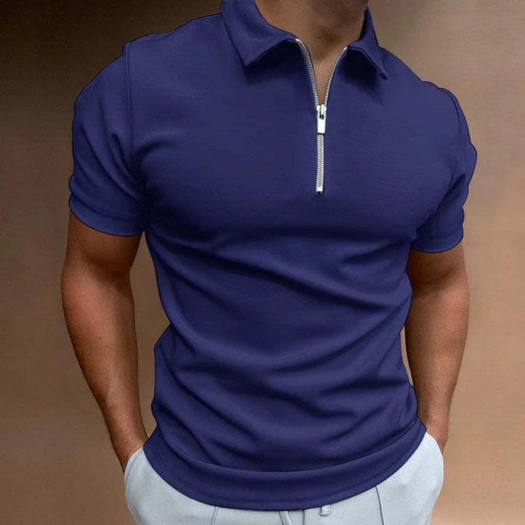 Théodore | Polo Casual para Hombre | Media Cremallera