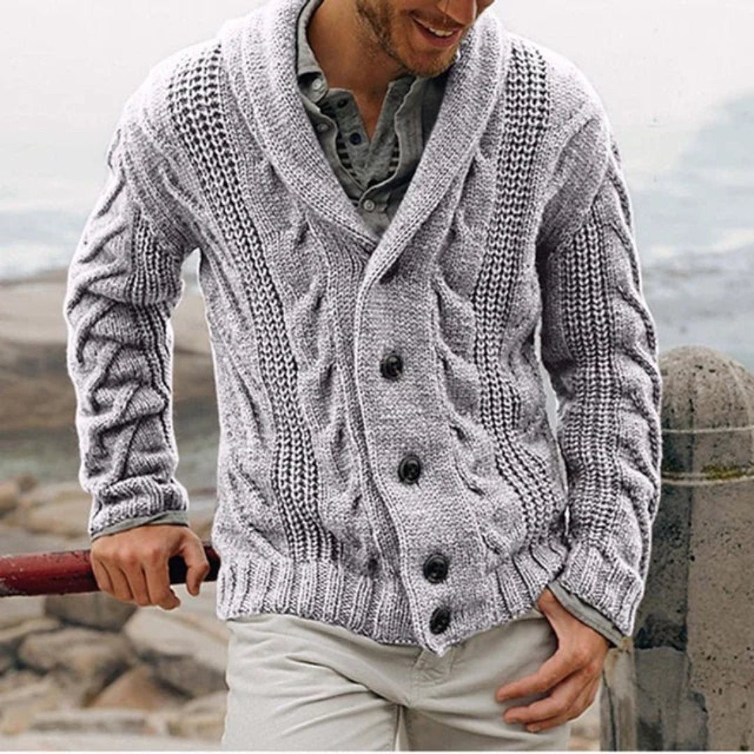 Cardigan Casual Da Uomo A Maniche Lunghe In Maglia | Inverno