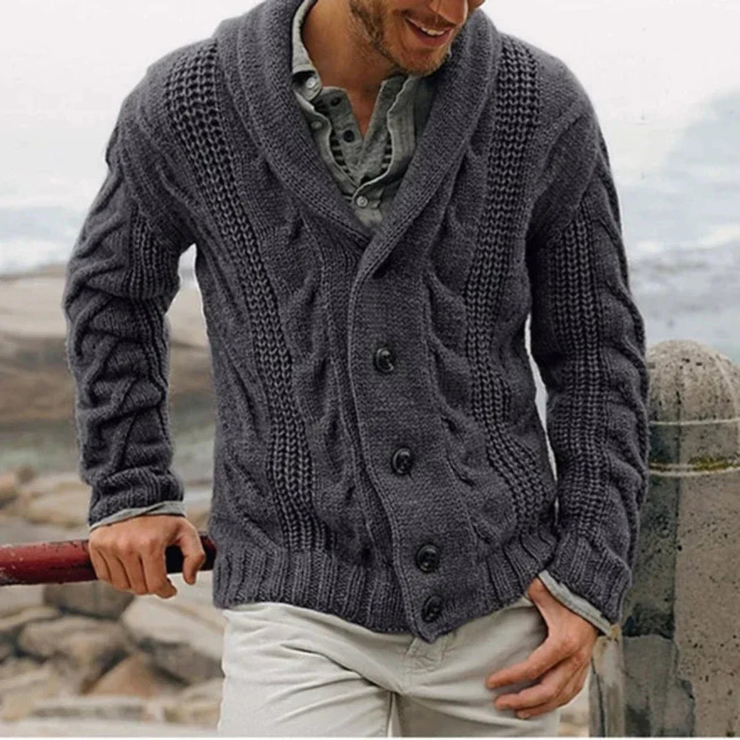 Cardigan Casual Da Uomo A Maniche Lunghe In Maglia | Inverno