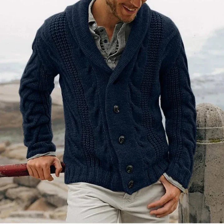 Cardigan Casual Da Uomo A Maniche Lunghe In Maglia | Inverno