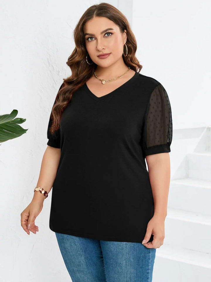 Anouk | Top elegante con escote en V para mujer | Mangas cortas