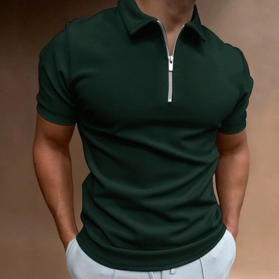 Théodore | Polo Casual para Hombre | Media Cremallera