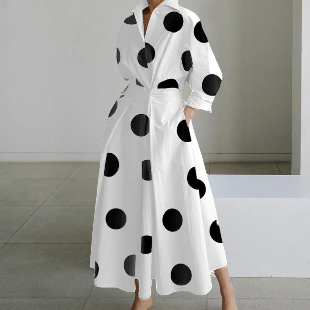 Anouk | Abito Camicia Floreale Con Scollo A V Per Donna | Midi