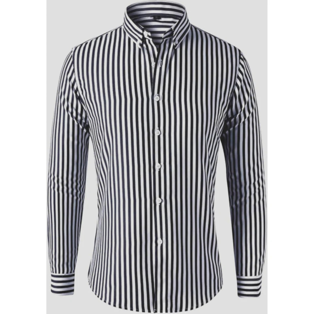 George | Camicia Casual A Righe Da Uomo | Manica Lunga