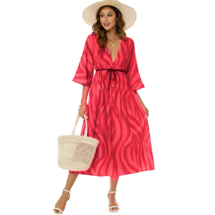 Elisa | Abito Bohémien Con Scollo A V Per Donna | Maxi