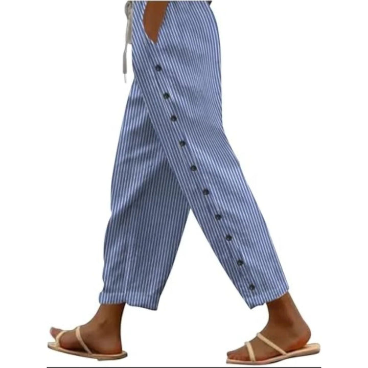 Pauline | Pantalones de rayas de talle alto para mujer