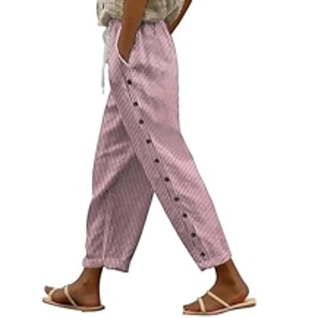 Pauline | Pantalones de rayas de talle alto para mujer