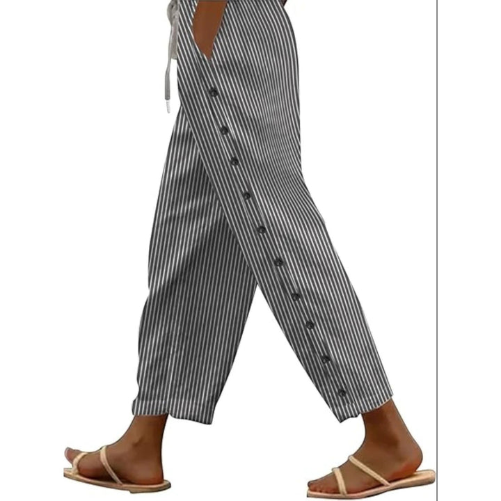 Pauline | Pantalones de rayas de talle alto para mujer