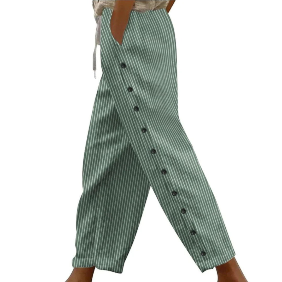 Pauline | Pantalones de rayas de talle alto para mujer