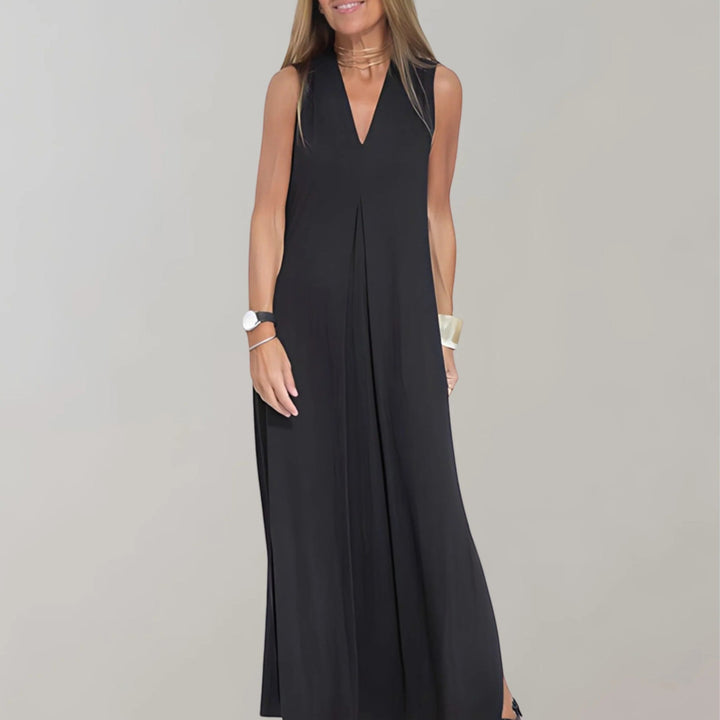 Abito Elegante Con Scollo A V Per Donna | Maxi