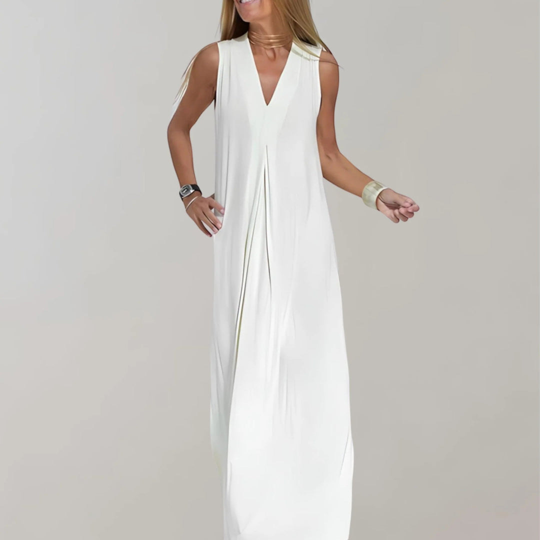 Abito Elegante Con Scollo A V Per Donna | Maxi