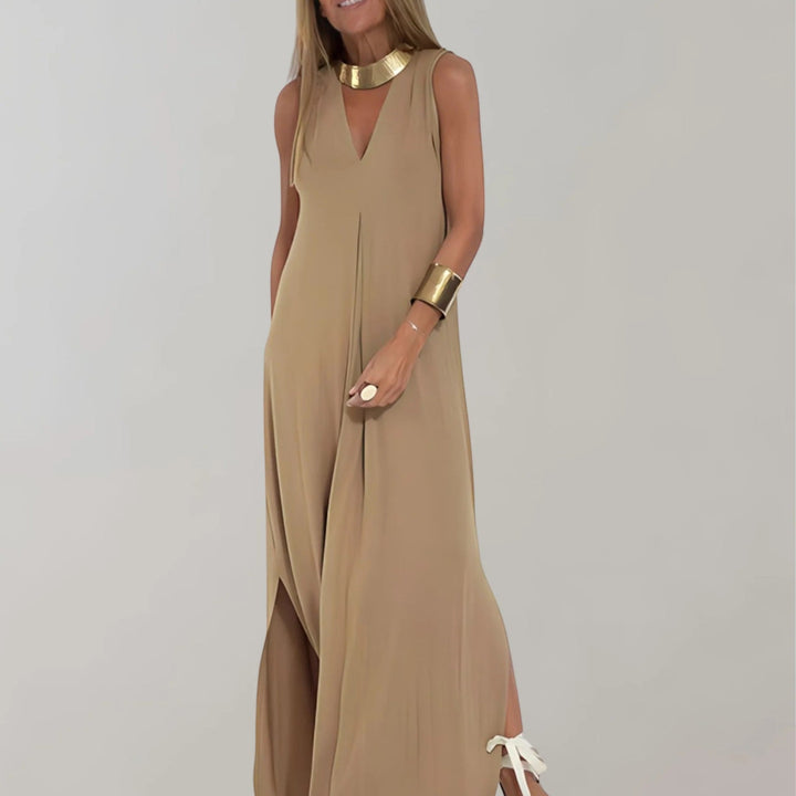 Abito Elegante Con Scollo A V Per Donna | Maxi