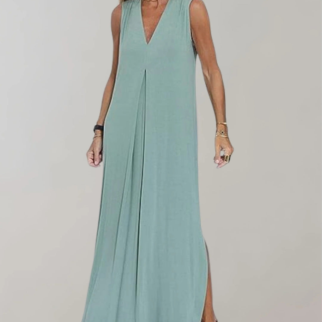 Abito Elegante Con Scollo A V Per Donna | Maxi