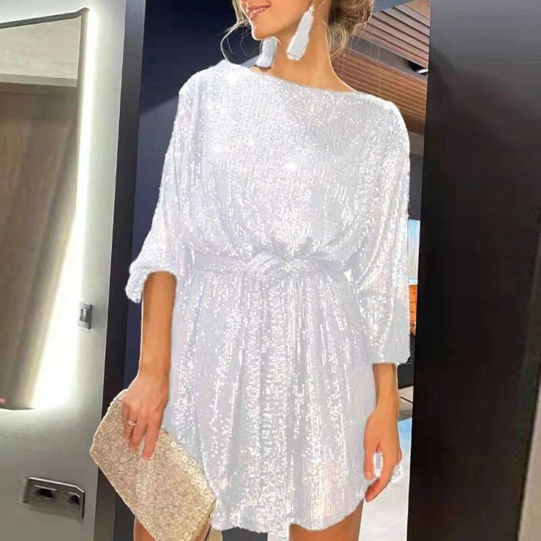 Elegante Abito Da Festa Con Scollo A Barca Per Donna | Mini