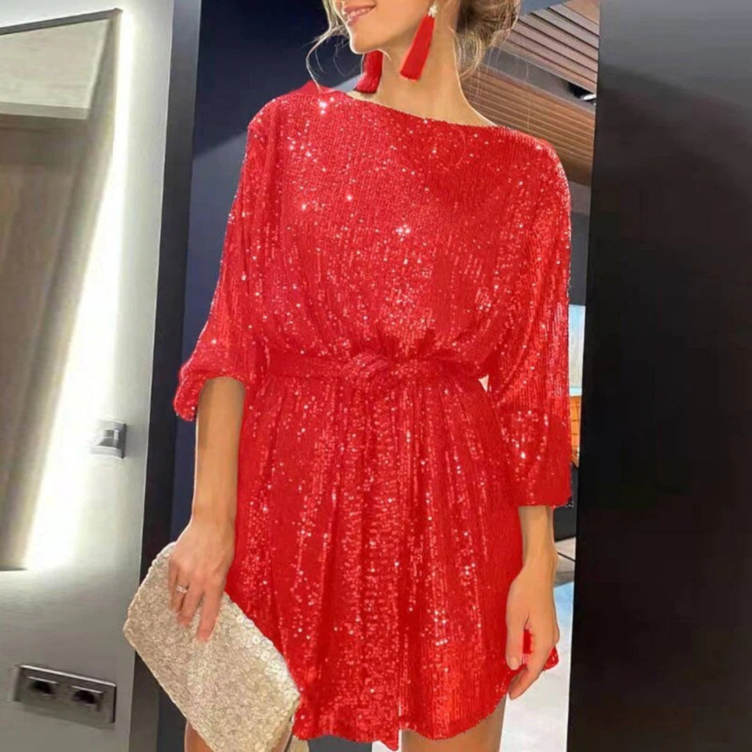 Elegante Abito Da Festa Con Scollo A Barca Per Donna | Mini