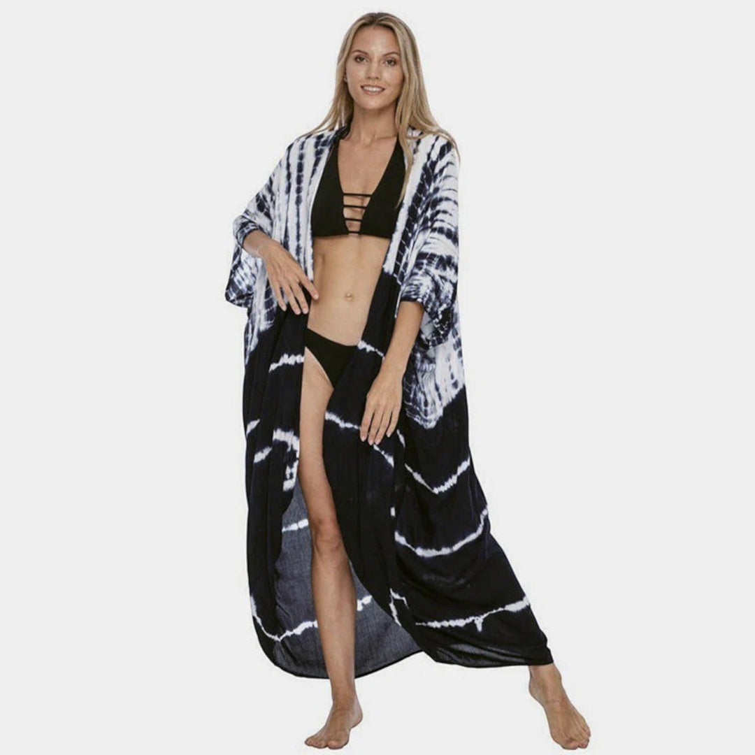 Copri Kimono Con Stampa Tie-dye Per Donna