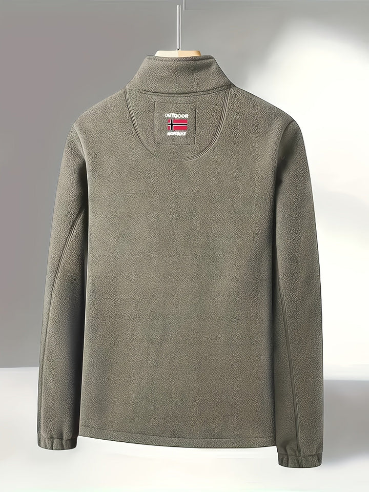 Chaqueta de forro polar para hombre de exterior | Con cuello