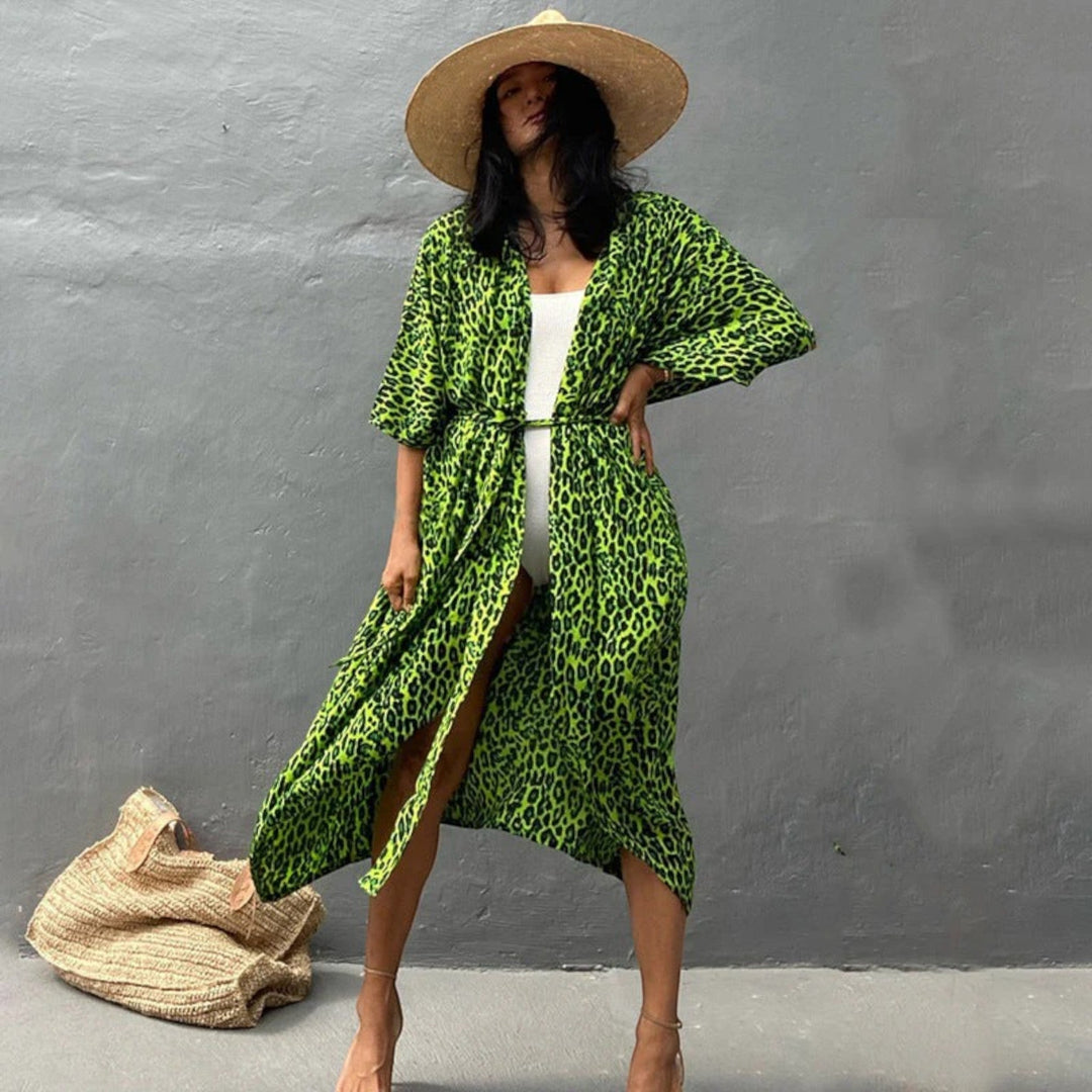 Copri Kimono Con Stampa Tie-dye Per Donna