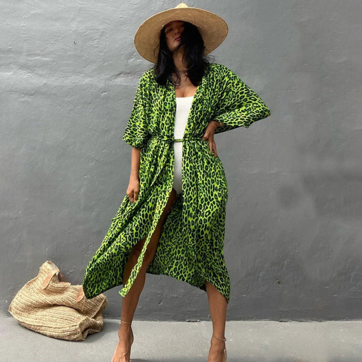 Copri Kimono Con Stampa Tie-dye Per Donna