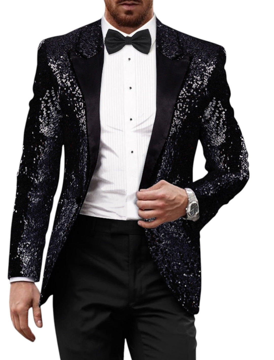 Blazer Retrò Con Glitter Uomo | Manica Lunga