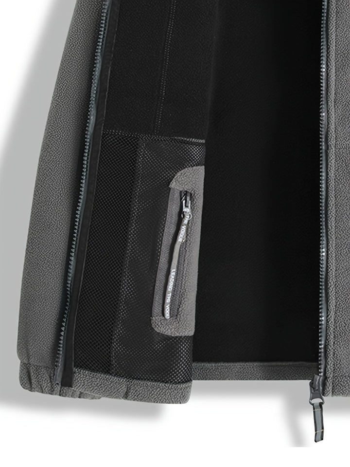 Chaqueta de forro polar para hombre de exterior | Con cuello