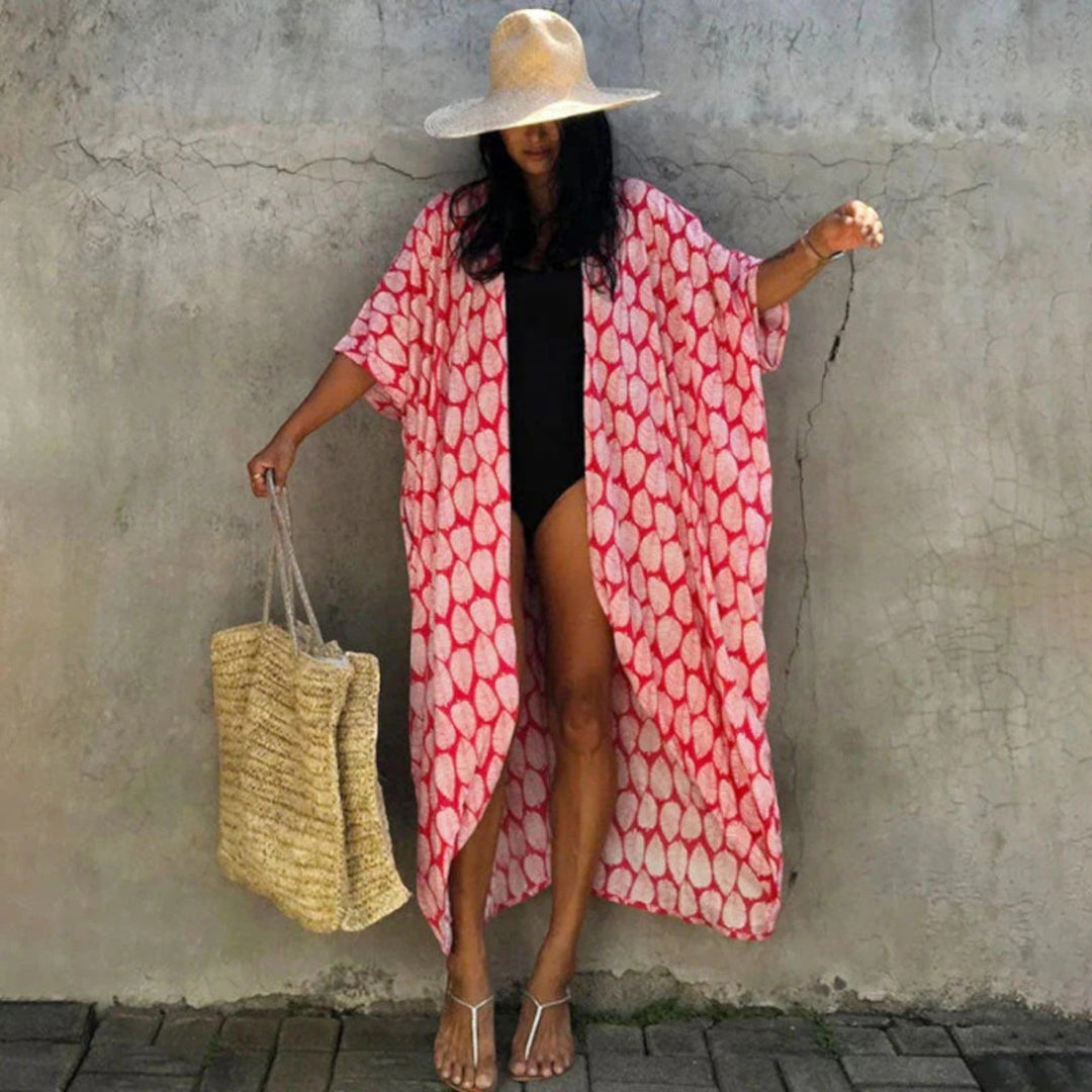 Copri Kimono Con Stampa Tie-dye Per Donna