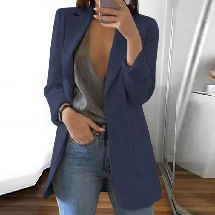 Elegante Blazer Da Donna Aperto Davanti | Manica Lunga