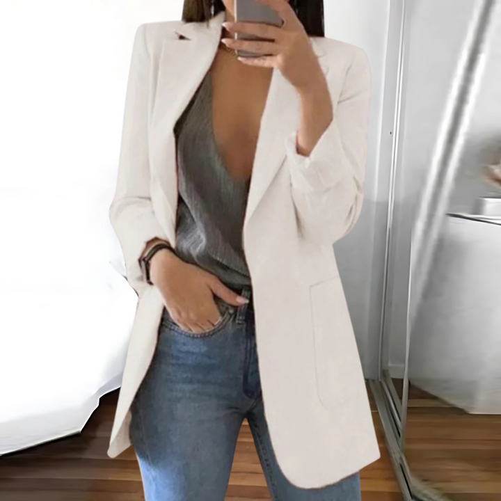 Elegante Blazer Da Donna Aperto Davanti | Manica Lunga