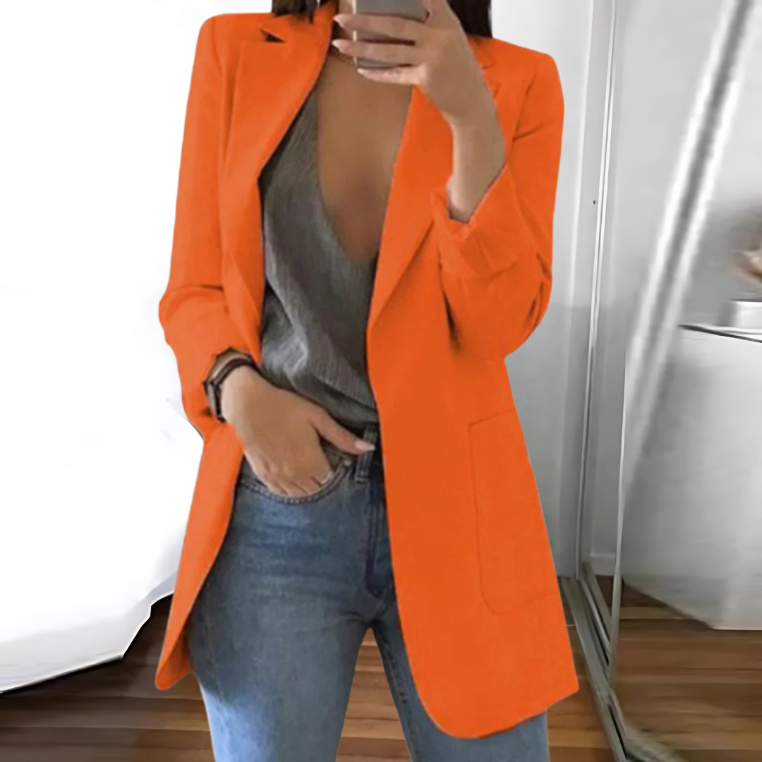 Elegante Blazer Da Donna Aperto Davanti | Manica Lunga