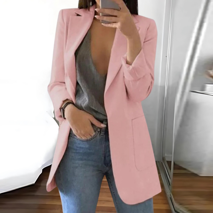 Elegante Blazer Da Donna Aperto Davanti | Manica Lunga