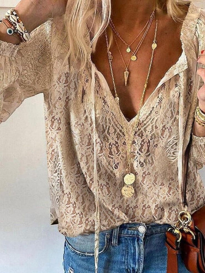 Adèle | Camicetta Bohémien Con Scollo A V Per Donna | Manica Lunga