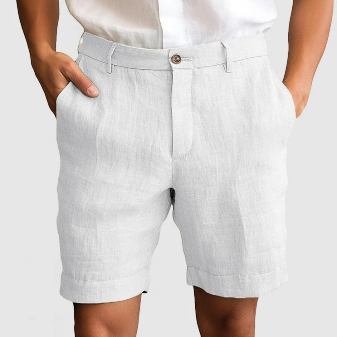 Pantalones cortos casuales con cierre de botones para hombre | verano
