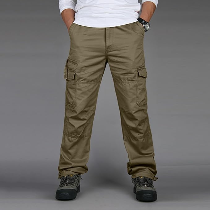 Pantalones Cargo Rectos Para Hombre | Con Bolsillos