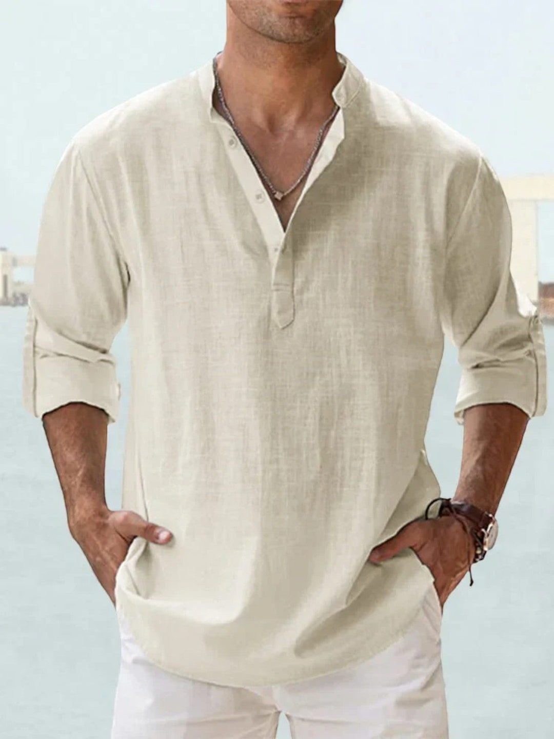 Lumo | Camisa Casual de Verano para Hombre | Mangas Largas