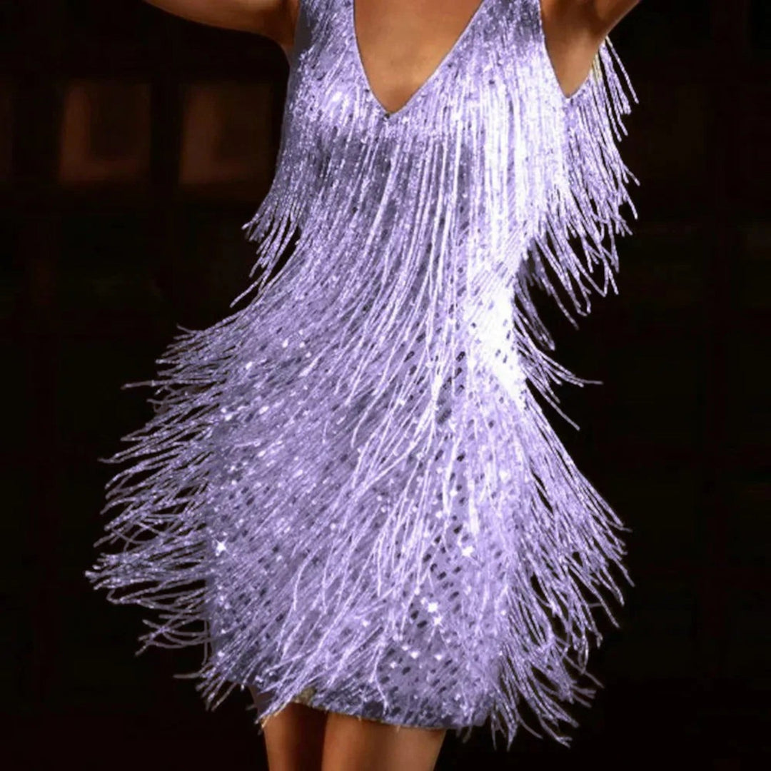 Abito Da Festa Scintillante Con Scollo A V Per Donna | Mini