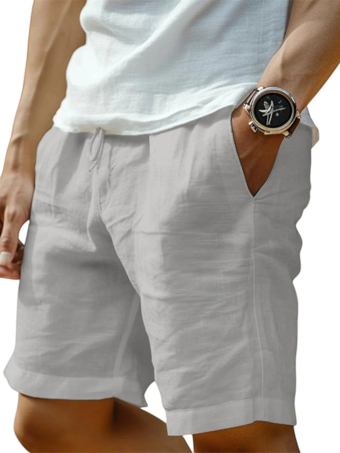 Pantalones cortos de lino para hombre