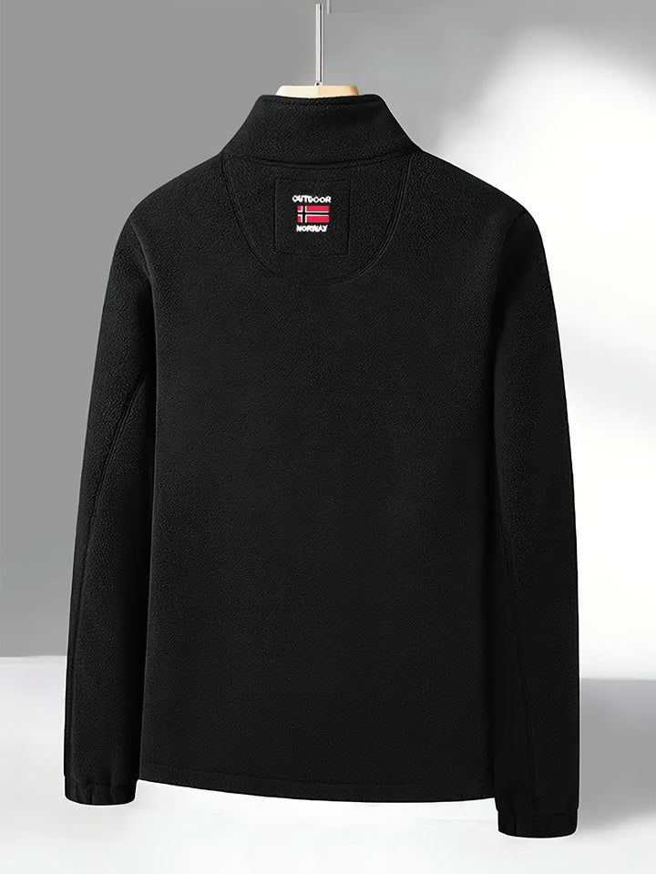 Chaqueta de forro polar para hombre de exterior | Con cuello