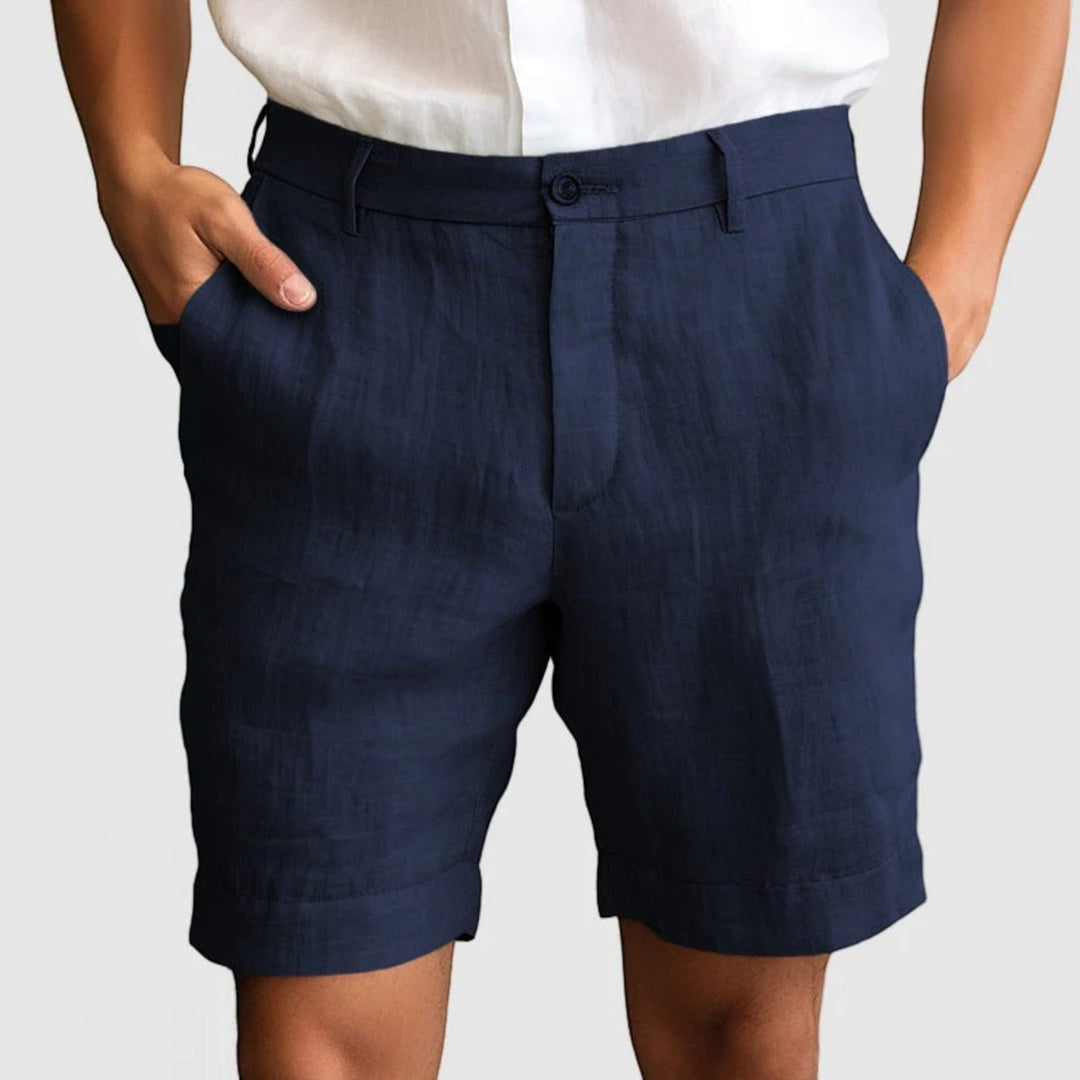 Pantalones cortos casuales con cierre de botones para hombre | verano