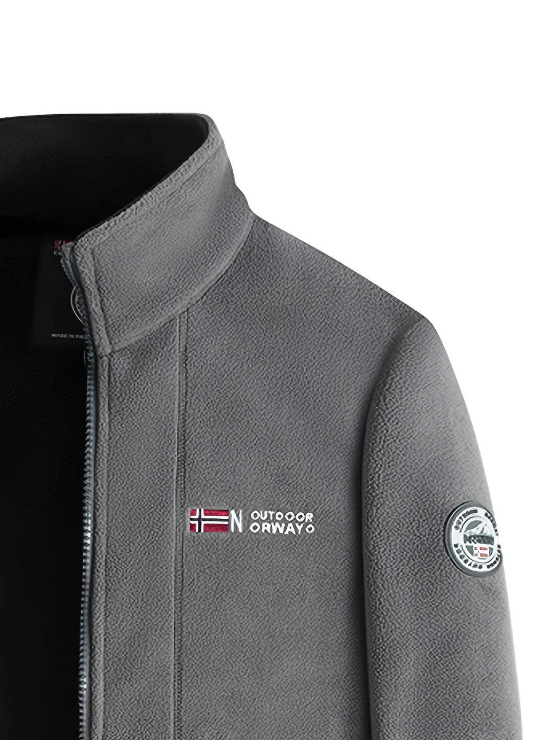 Chaqueta de forro polar para hombre de exterior | Con cuello