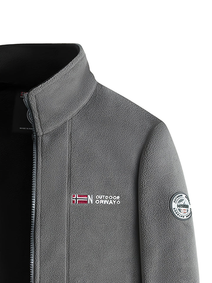 Chaqueta de forro polar para hombre de exterior | Con cuello