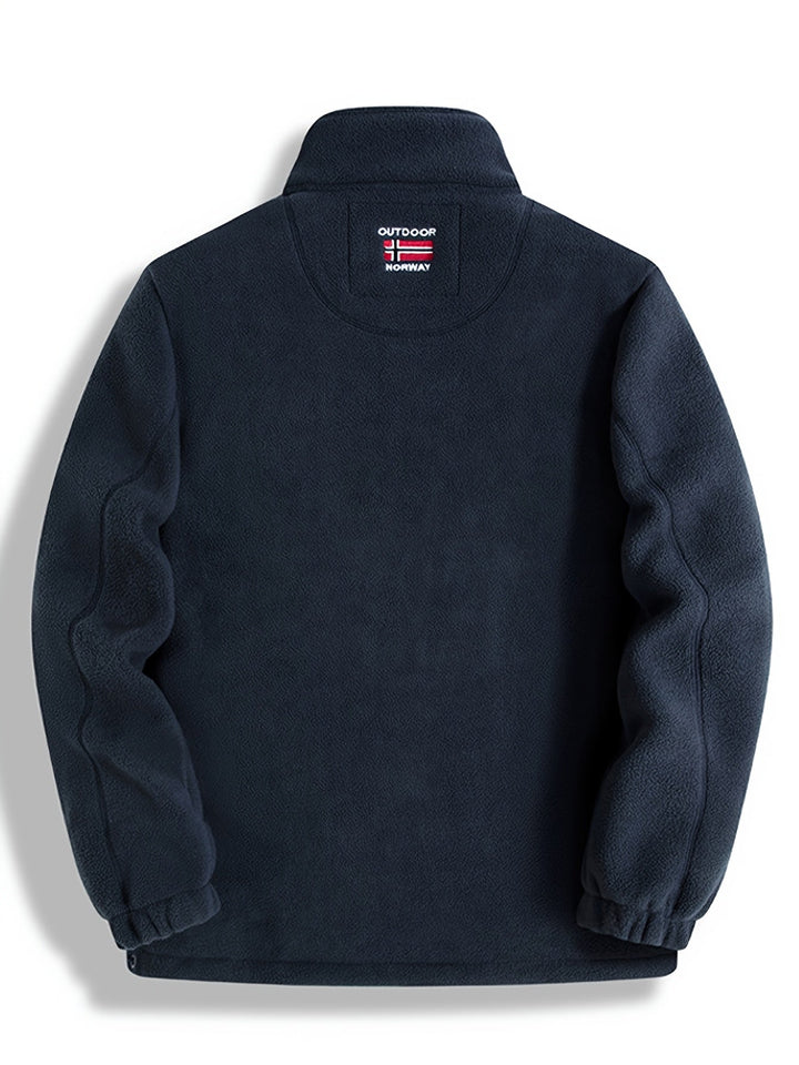 Chaqueta de forro polar para hombre de exterior | Con cuello