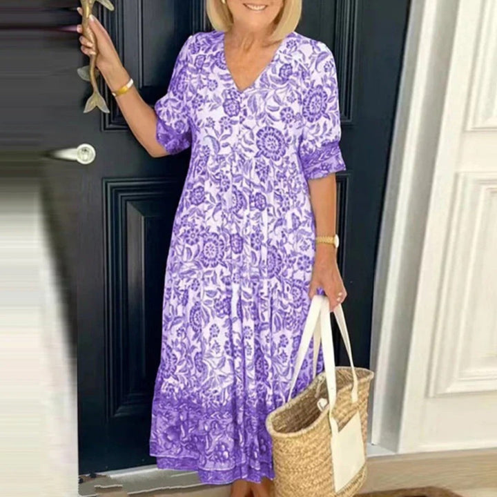 Abito Estivo Bohémien Con Scollo A V Per Donna | Maxi