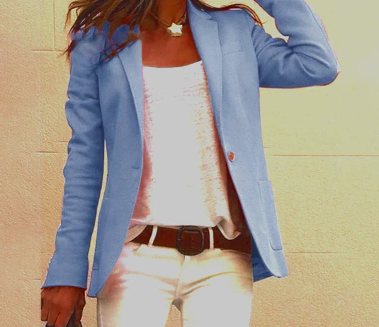 Blazer de manga larga para mujer | ajuste slim