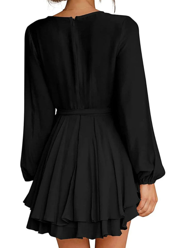 Abito Da Festa Con Volant E Scollo A V Da Donna | Mini