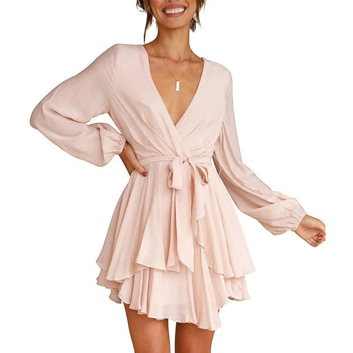 Abito Da Festa Con Volant E Scollo A V Da Donna | Mini