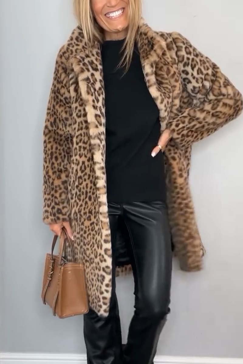 Giubbotto Invernale con Stampa Leopardata per Donna | Cappotto